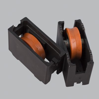 ס.אלדד - גלגל בודד 1700 לכנף 40 ק"ג פלסטיק כתום